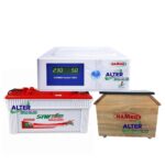 Hamko Combo Green 1600VA IPS/UPS & Saif Power SPB-220T Tubular Battery Combo Package